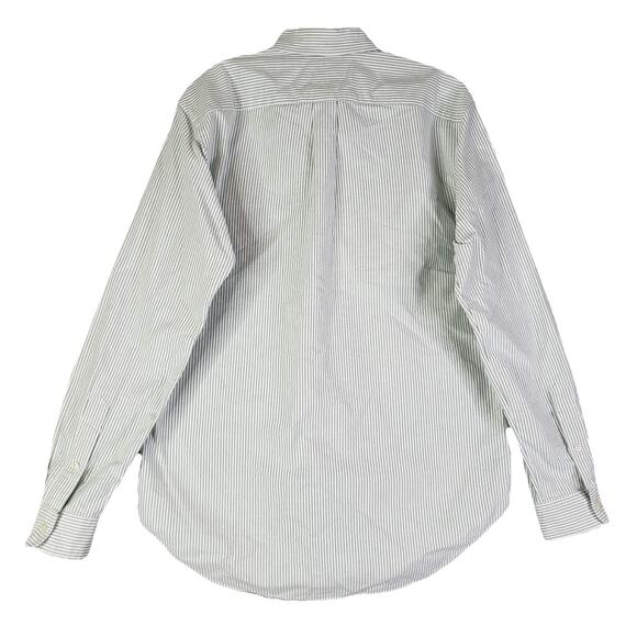 Polo Ralph Lauren Shirt Mens Size Medium Green Stripe Button Down Oxford LS - Picture 2 of 9